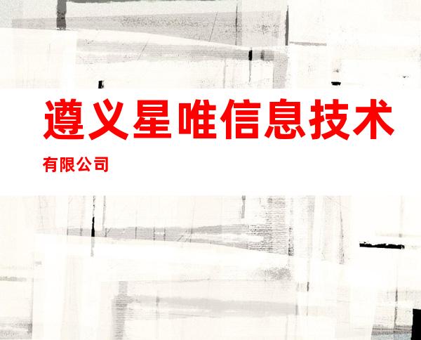 遵义星唯信息技术有限公司
